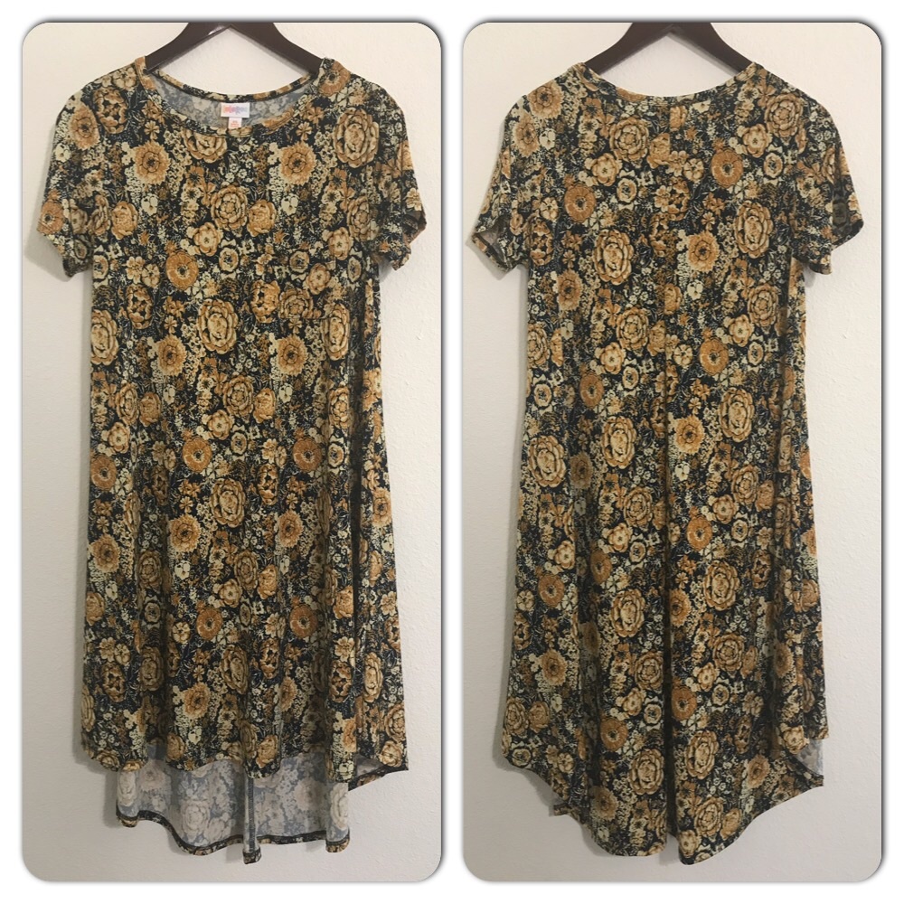 Lularoe Carly Multi-color Floral High Low Dress XS